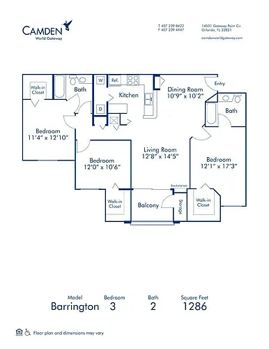 Floor plan Barrington