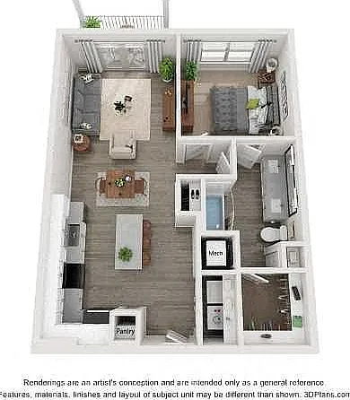 1 bed, 825 sqft, $1,907 — Photo 2
