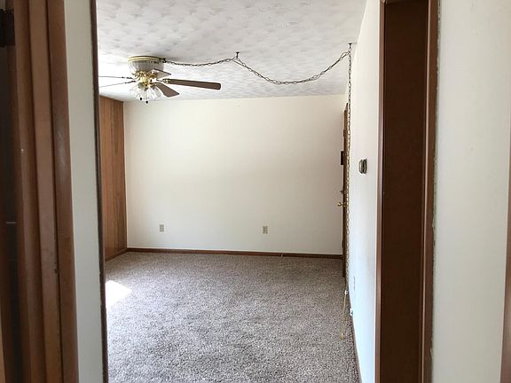 View into living room from kitchen.