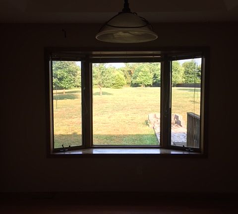 Bay windowview of 2acre yard