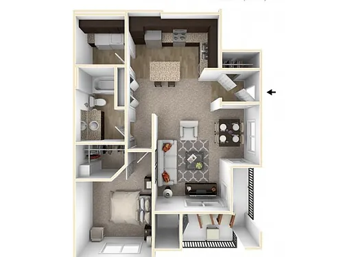 Floor plan One Bedroom
