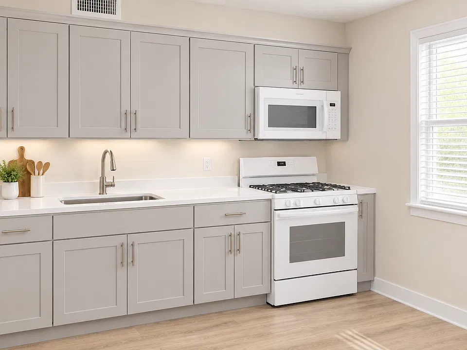 AI generated image of kitchen rennovation - actual design may differ slightly