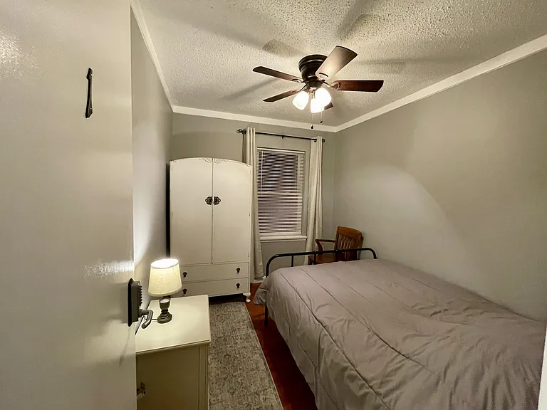 Bed 1 - Full Bed, Nightstand and lamp, Armoire, Coi