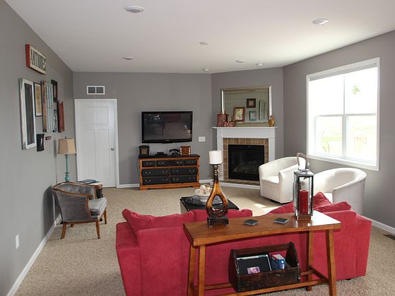 Living room with fireplace