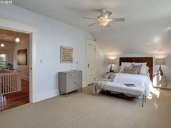 master bedroom upstairs with walk in closet