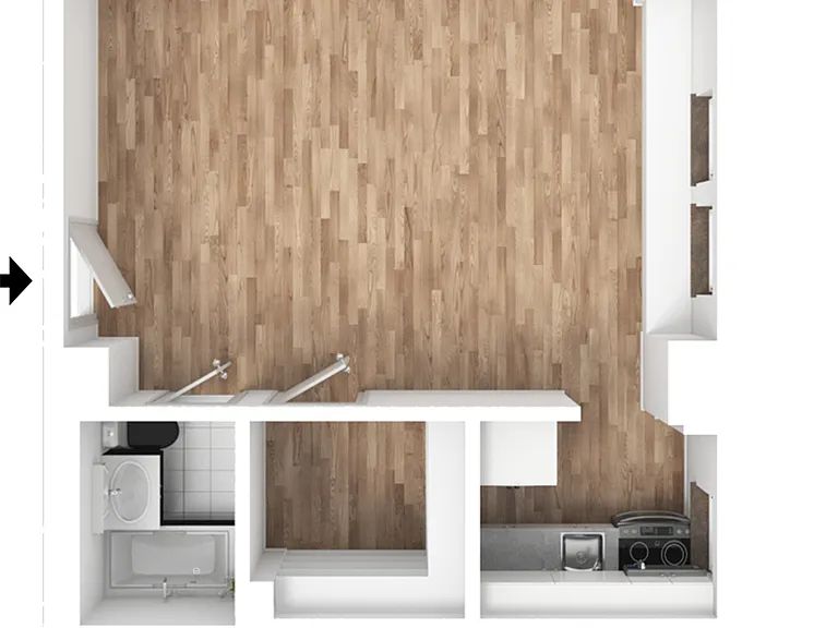 Unit 205 (336 sqft)