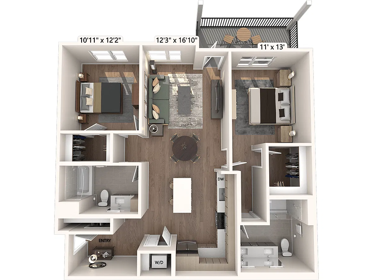 Floor plan B3U-1172