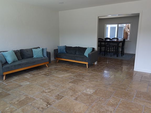 View from the Front door to the living room.