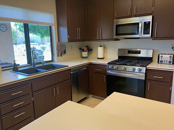 Kitchen with gas stove top