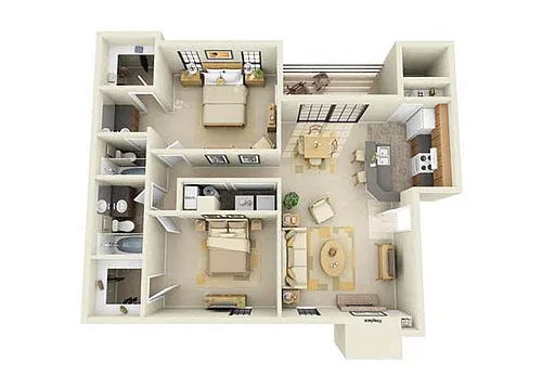 Floor plan Two Bedroom C2
