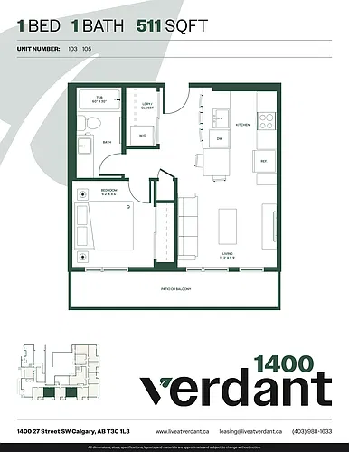 Floor plan 1 Bedroom 1 Bath 1 Bed 1 Bath 2