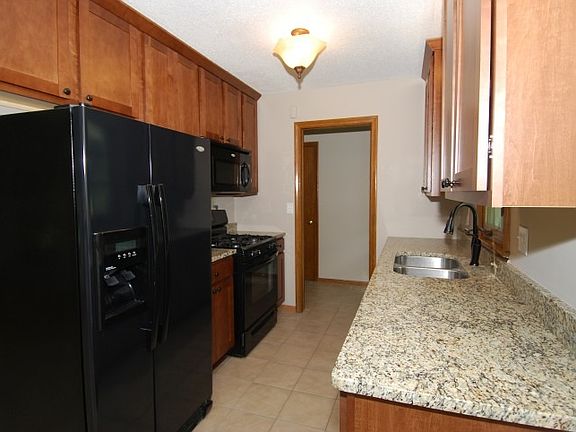 Modern black appliances.