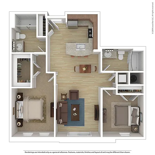 Floor plan Opus 2 Bedroom B4