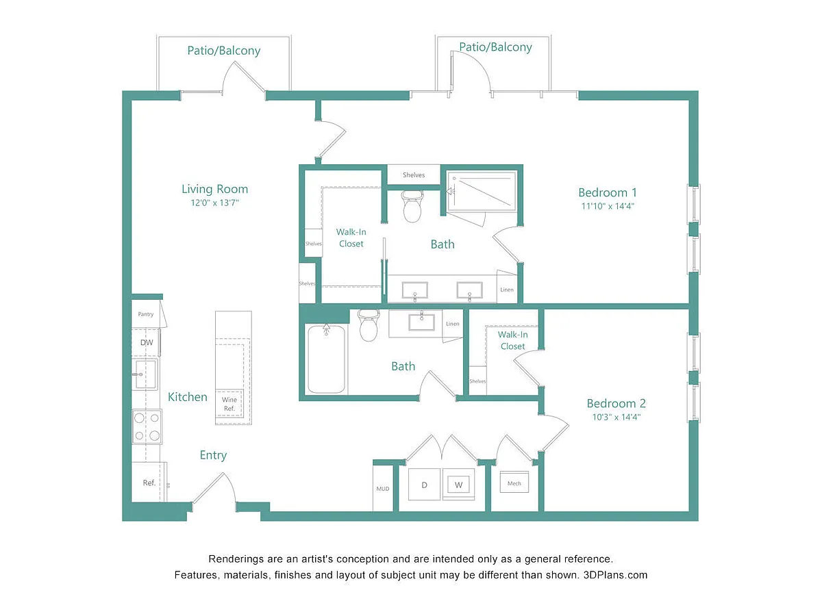 Floor plan B61