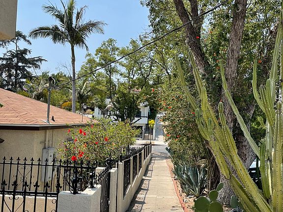 well manicured street entrance
