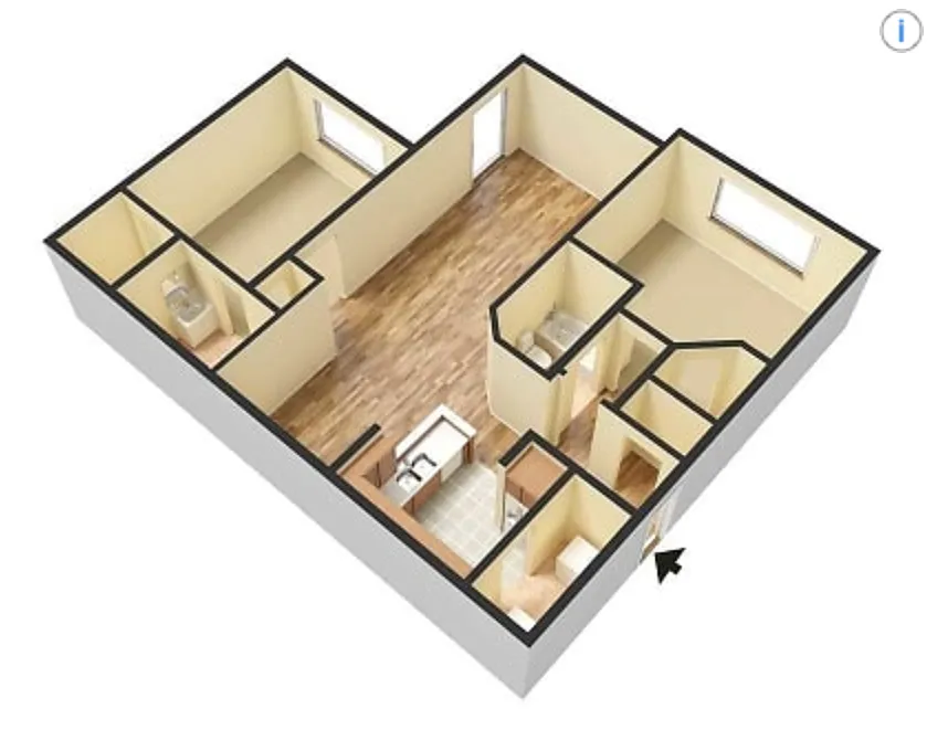 Floor plan 2 Bedroom 2 Bathroom
