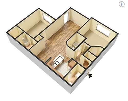 Floor plan 2 Bedroom 2 Bathroom