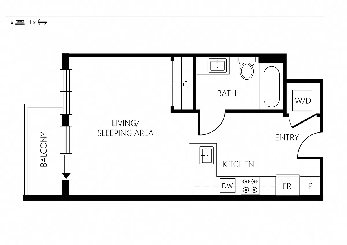 Floor plan Studio A