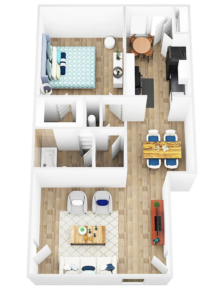 Floor plan 1 Bedroom D