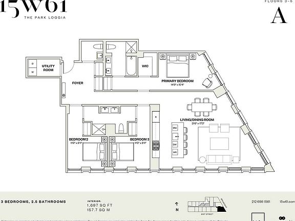 2nd image of 15 W 61st St #5A