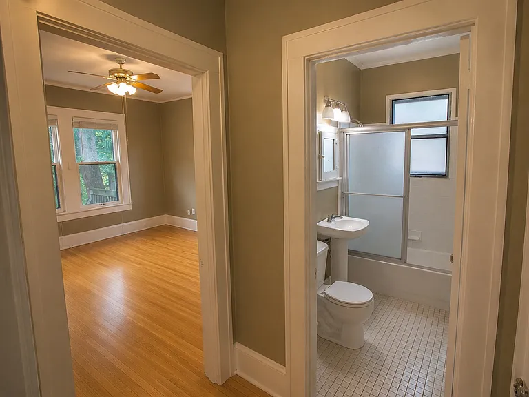 hallway and bath