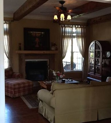 living rm with fireplace