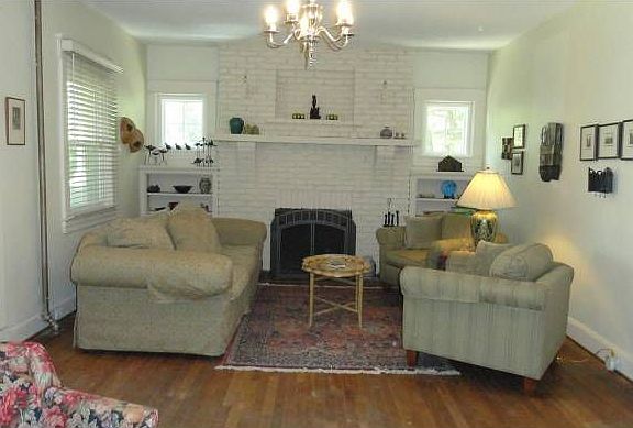 Living Room & fireplace