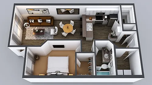 Floor plan A1 One Bedroom