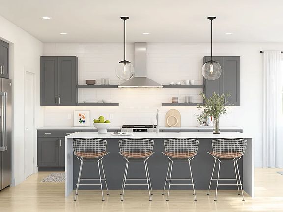 Kitchen with open shelving