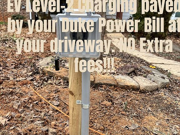 Wow! Your very own EV power right at the parking pad in front of the home and it is LEVEL-2 EV charging for any and all electric vehicles