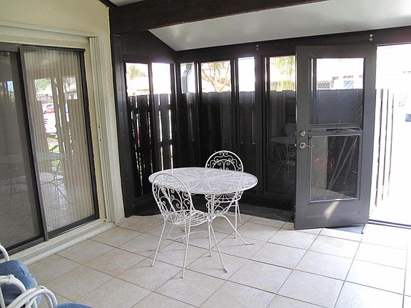 Newly enclosed patio with new windows an