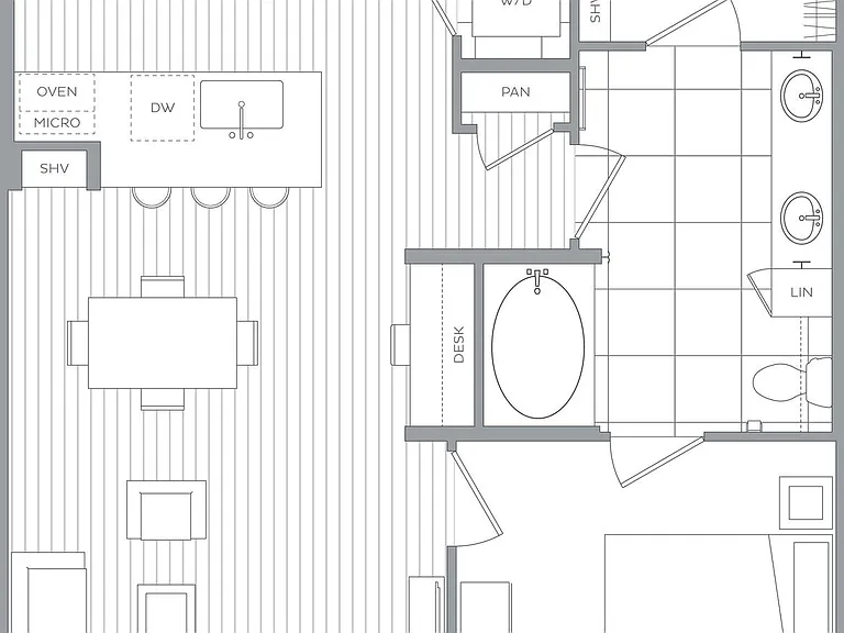 G | 1 Bed | 1 Bath floor plan Sagewell Hanover