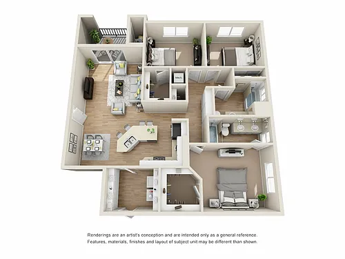 Floor plan 3x2 Attached Garage C1