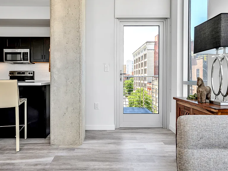 open layout and private balcony at The Blonde apartments