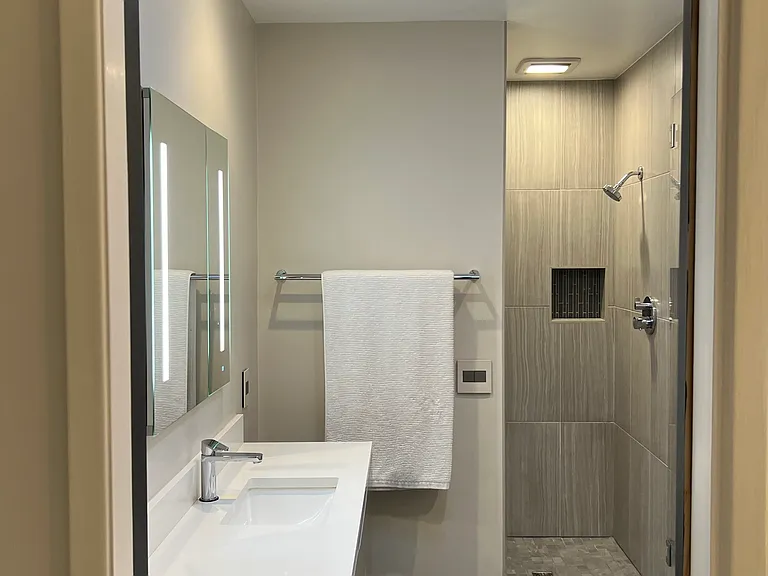 Remodeled bathroom on suite with Primary bedroom