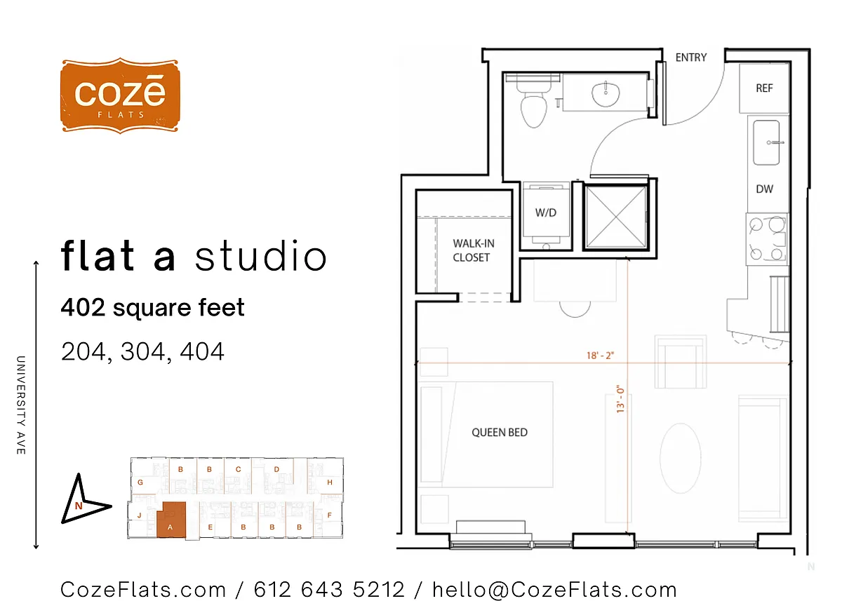 Floor plan Flat A Studio