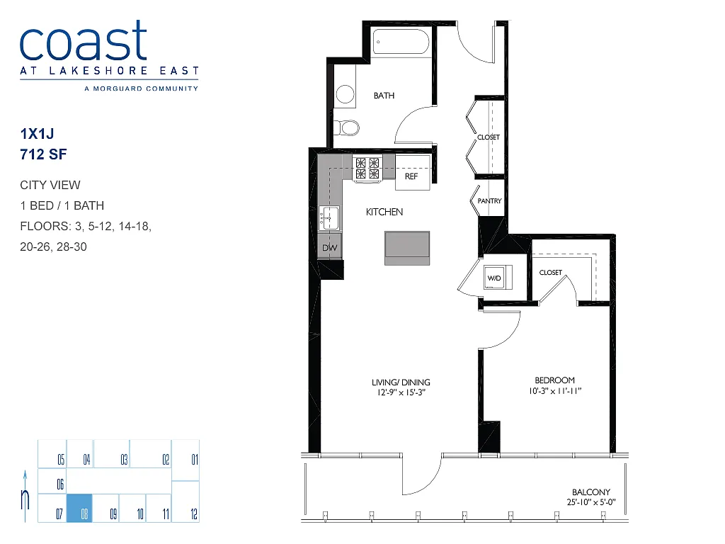 Floor plan 1x1J