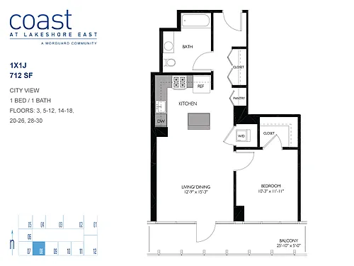 Floor plan 1x1J
