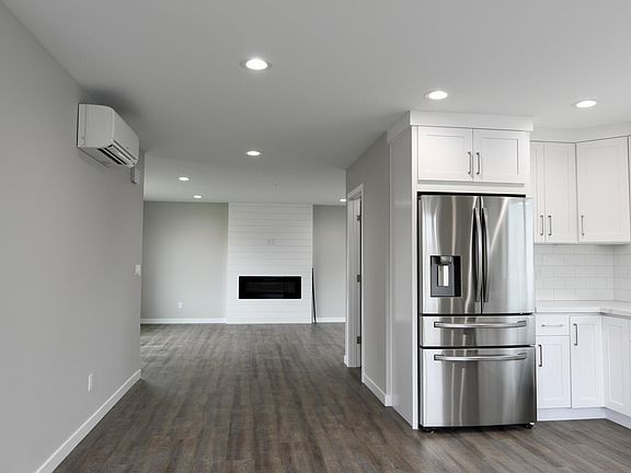 View from dining to the living room. Hardwood floor.