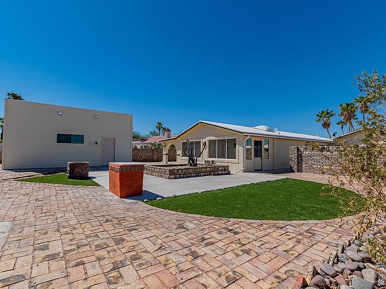 Backyard and detached garage