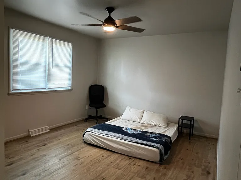 Bedroom 2- Large bedroom with closet, easily fits king or queen, ceiling fan