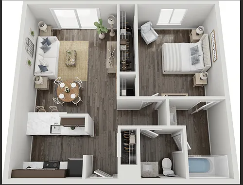 Floor plan 1 Bed 1 Bath
