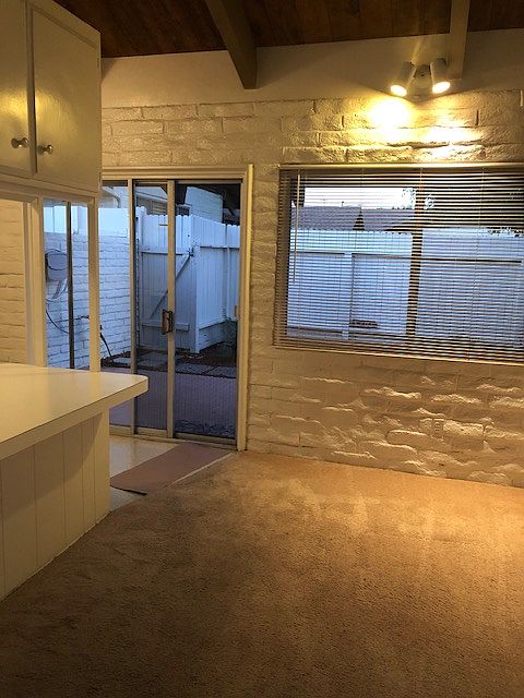 Dining room that faces private patio