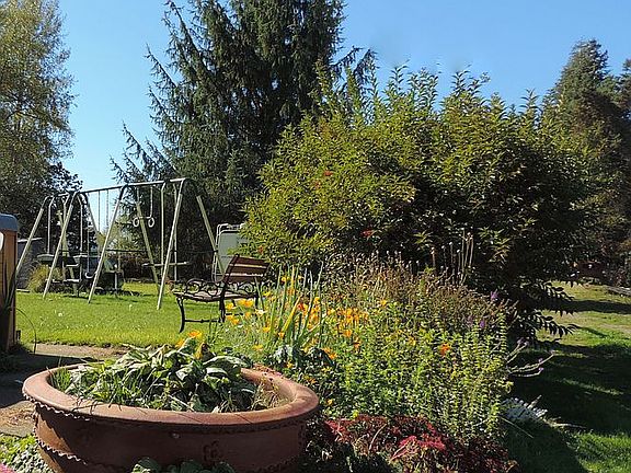 landscaped yard