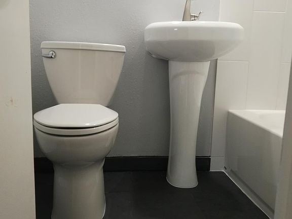 Updated with new sink, toilet, fixtures and paint June 2018