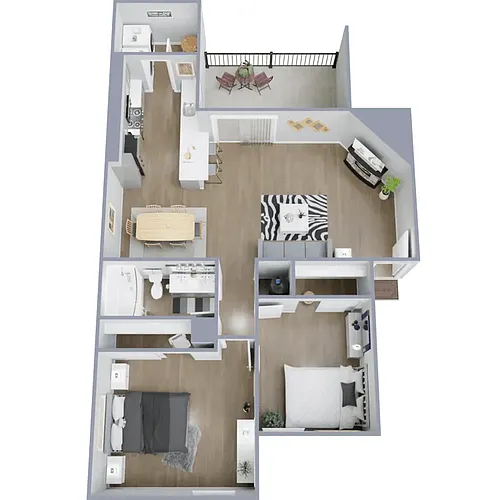 Floor plan Two Bedroom