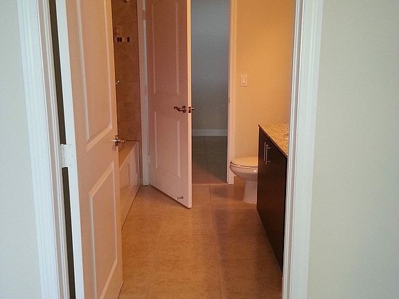 view into bathroom from bedroom