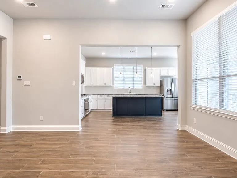 Living room open to kitchen