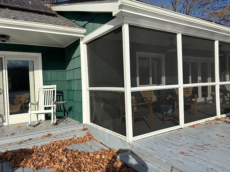 View of the porch outside the master bedroom and two steps away from the outdoor dining area