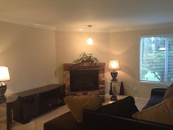 Living room with fireplace